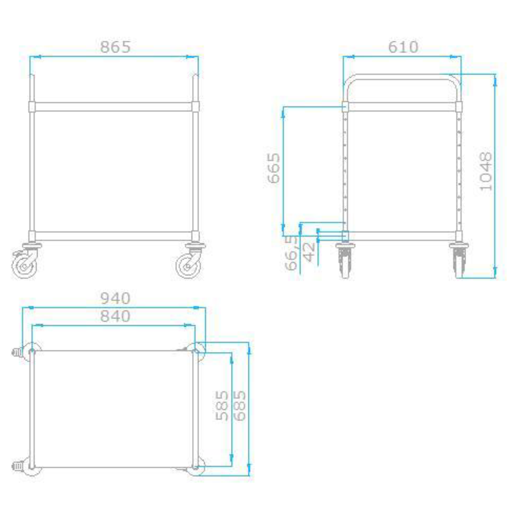 VarioCart 2 Borde 800x600 mm VC 8x6/2