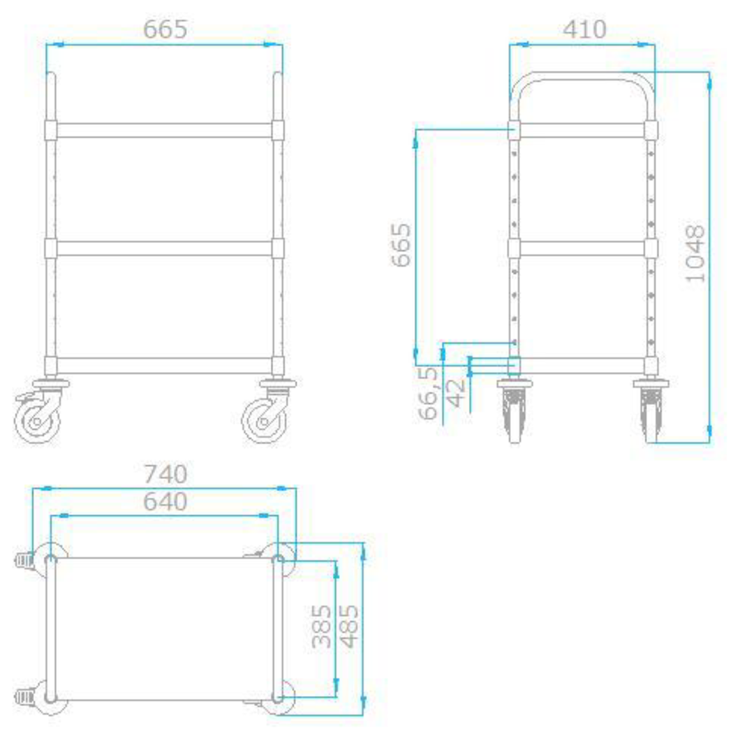 VarioCart 3 Borde 600x400 mm VC 6x4/3