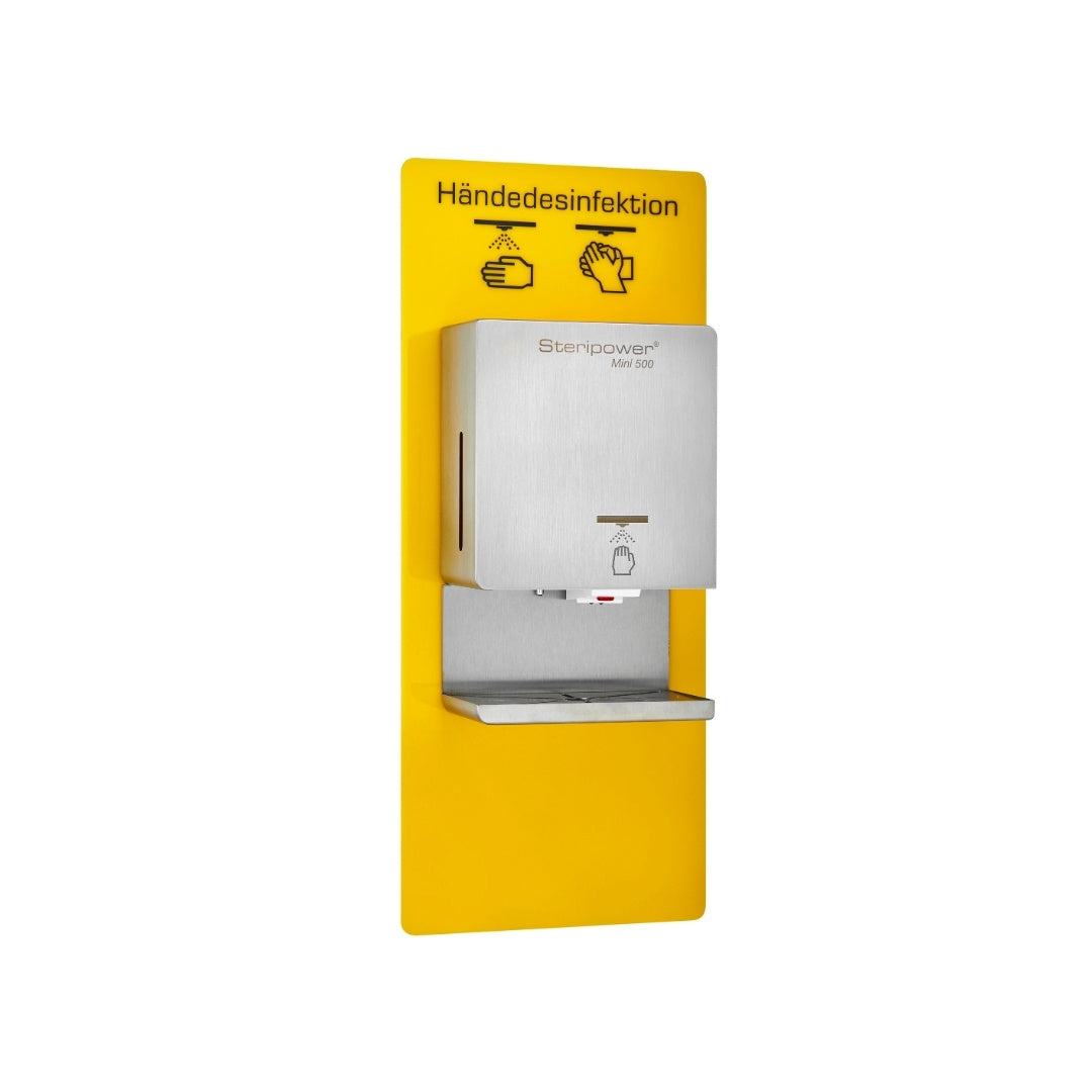 Steripower Mini500 mit Wandplatte aus Perspex + Auffangschale