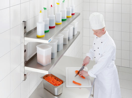 Wandbord aus Edelstahl 1400x400 mm